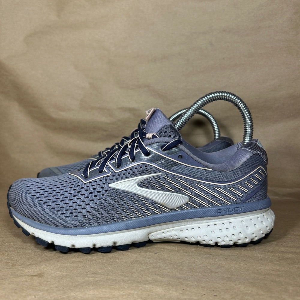 Brooks Ghost 12 Running Shoes Mens 6.5 Wide D Blue Grey Mesh 1203051D086